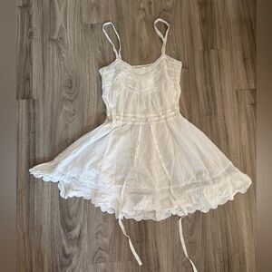 LoveShackFancy Aurelio Cottagecore Coquette White Lace romantic mini dress XS